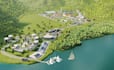 visualize 3d site plan, aerial view,academy campus, urban development,masterplan