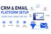 set up agile CRM, pipedrive , engagebay, vtiger, keap, or constant contact