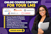 create course content on talent lms moodle lms learnworld absorb lms canvas lms