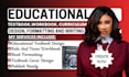 design and format educational textbook, worksheet, book layout, book cover