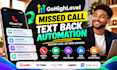 set up gohighlevel missed call text back automation