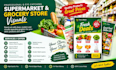 design a custom flyer for supermarket or grocery store