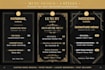 design luxury minimal menu and price list