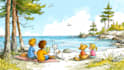 draw illustrated children book illustration, cute and fun