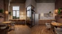 design co working interior, floor plan design,3d workspace visualization