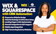 design wix and squarespace website with automation