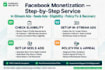 setup youtube adsense and facebook in stream ads monetization