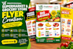 create custom supermarket, grocery store flyers and leaflet design