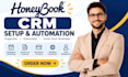 setup honeybook CRM, automation and client onboarding
