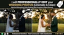 professionally edit wedding photos