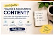 finance and accounting articles and blog writing