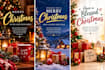 create a cozy christmas fireplace ambience video