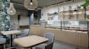 render 3d restaurant,coffee lounge interior,retail space layout,cgi dessert shop