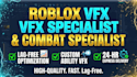 create custom roblox vfx ability particle effect and combat systems
