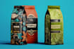 design coffee labels, packaging, and pouches
