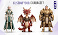 create a stylized 3d game character with rigging and animation