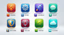 design modern 3d favicon and app icon