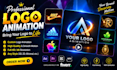 create a professional 2d 3d logo animation