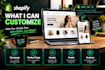 customize your shopify theme, liquid, CSS, custom sections and checkout fix