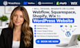 design, migrate or clone webflow, squarespace, shopify, wix to wordpress