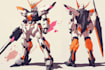 do gundam character illustration