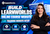 build learnworlds online course website, lms learnworlds training website setup