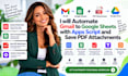 automate gmail to google sheets with apps script and save PDF attachments