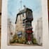 create a hand painted watercolor house