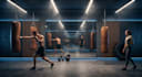 create 3d interior designs for gym and pilates studio