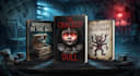 create a cinematic sci fi book cover with space and futuristic art
