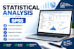 do statistical data analysis ,spss and interpretation