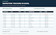 create an excel quality control toolkit with inspection trackers
