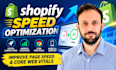 optimize shopify store speed, improve pagespeed and core web vitals