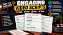write engaging youtube, tiktok and shorts video scripts