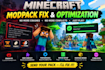 minecraft modpack developer custom mods modpack fixes server setup optimization