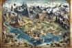 illustration a fantasy map illustration
