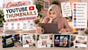 design youtube thumbnails and social media posts