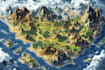 draw a fantasy map illustration for your project
