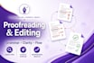 proofread, write or edit letters and cvs