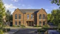 build 3d dutch colonial house,brick duplex,residence design,semi detached render