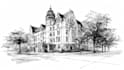 draw architectural hand drawn sketches