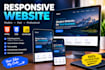 build responsive website using html, css ,javascript