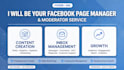 be your professional facebook page manager and moderator