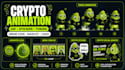 create meme coin art design website crypto meme coin doodle style animation
