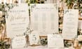 design a wedding invitation and matching event signage