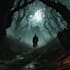 create dark art, metal, gothic illustration