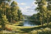 paint landscape in oil painting