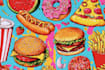 create bold food pop art artwork