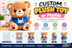 design a custom plush toy or plushie