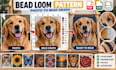 convert photo to bead loom pattern, bead graph tapestry chart printable PDF svg